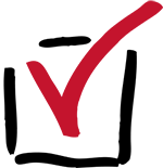 Illustration av en ikryssad checkbox
