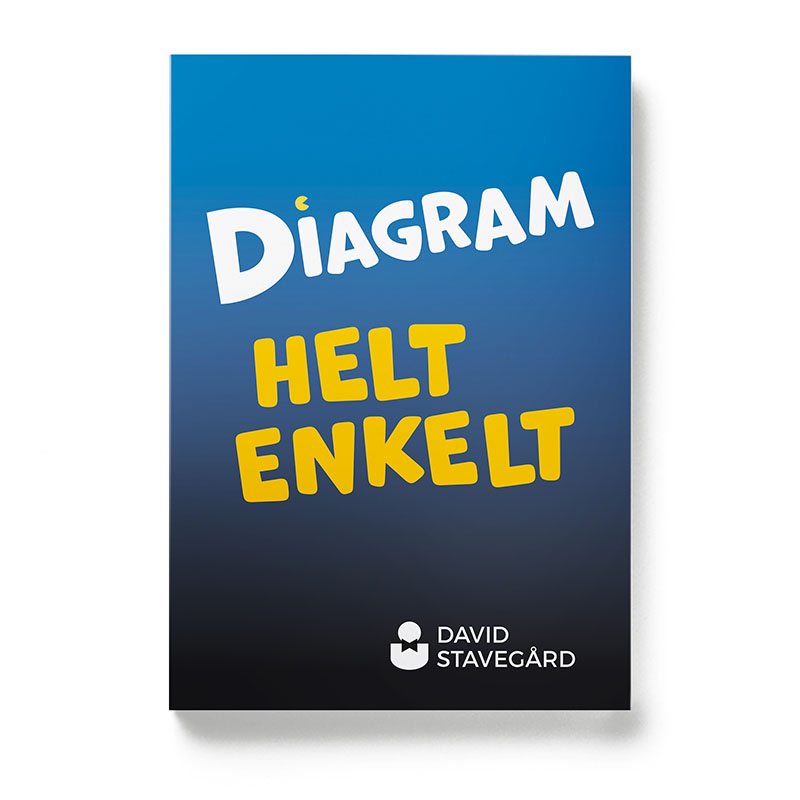 Framsidan av boken Diagram helt enkelt, skriven av författaren David Stavegård