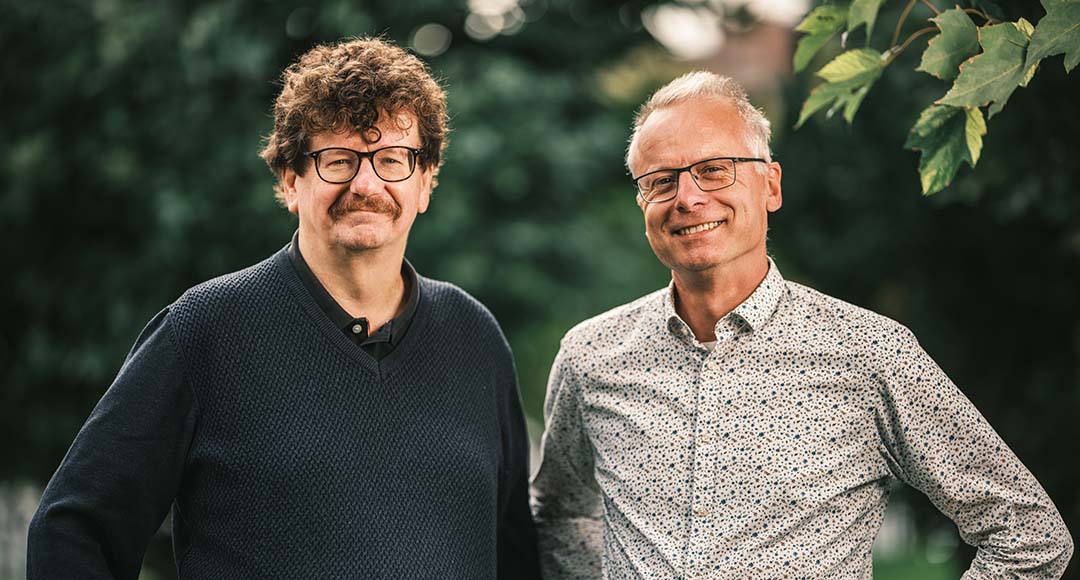 Författarna Lars Stjernkvist och Sverker Wadstein, fotograf Crelle