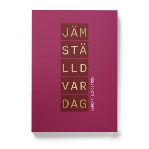 Framsidan av boken Jämställd vardag, skriven av författaren och föreläsaren Sandra Lindström